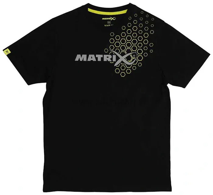 Tričko Matrix Hex Print T-Shirt Black veľkosť L