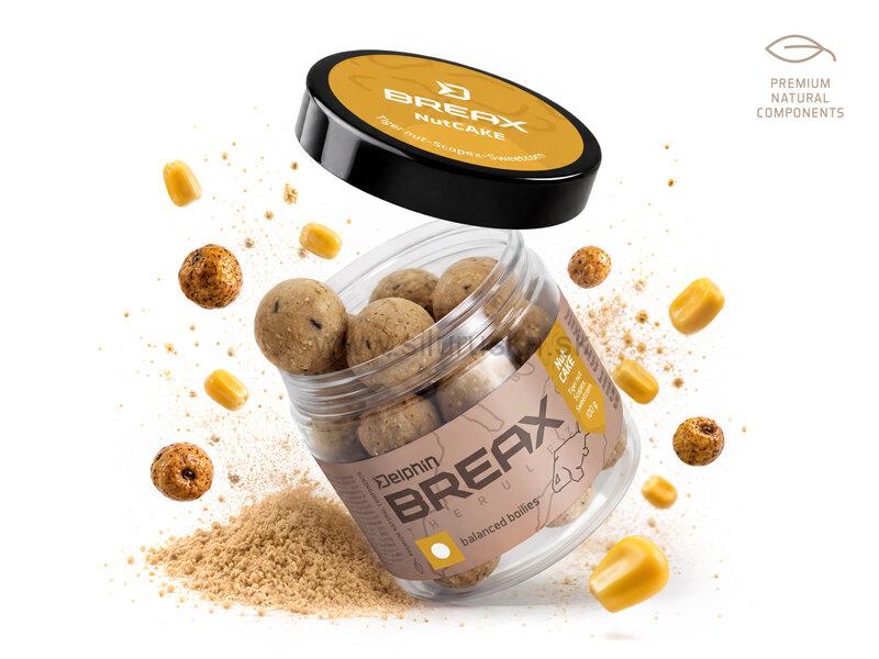 Vyvážené boilies Delphin BreaX /NutCAKE 100g 20mm Tigrí orech-Scopex-Kukurica