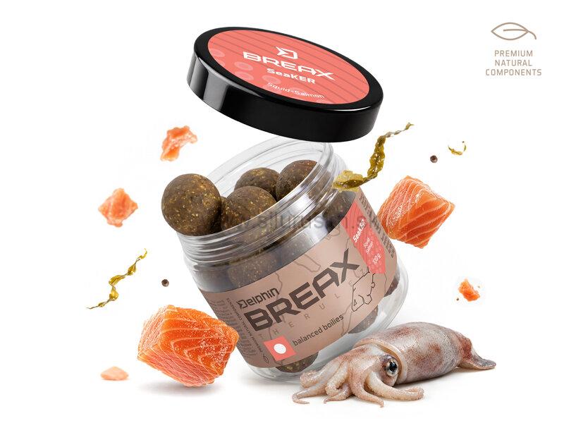 Vyvážené boilies Delphin BreaX /SeaKER 100g 24mm Squid-Losos