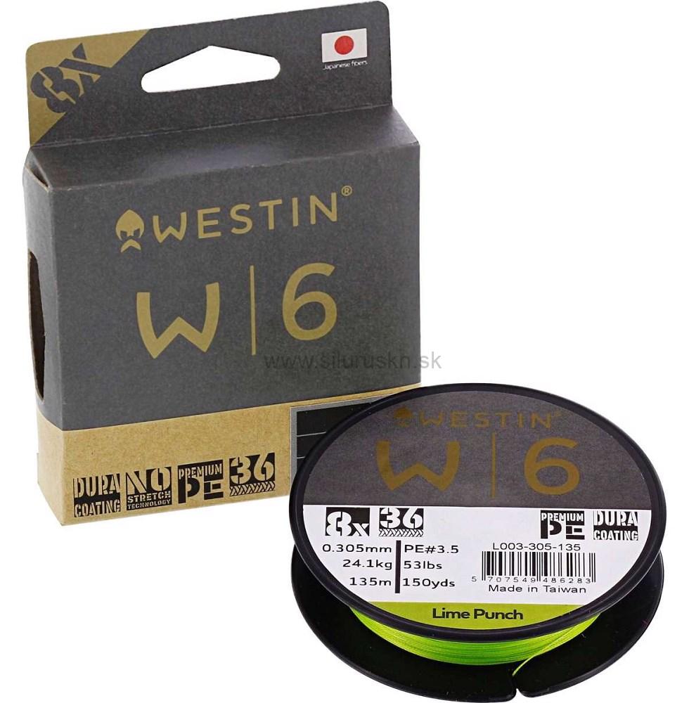 Šnúra Westin W6 8 Braid Lime Punch 135 m - 0,205 mm