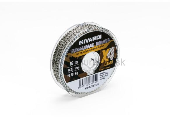 Šnúra MIVARDI Terminal X4 braid 0.20mm 17,25kg 15m - camo