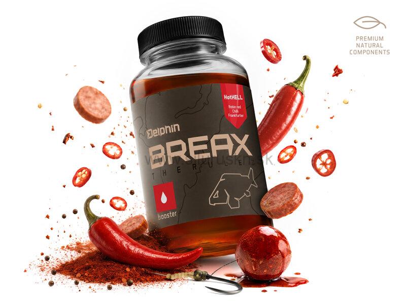 Booster Delphin BreaX/HotHELL 250ml Robin Red-Chilli-Frankfurtská klobása