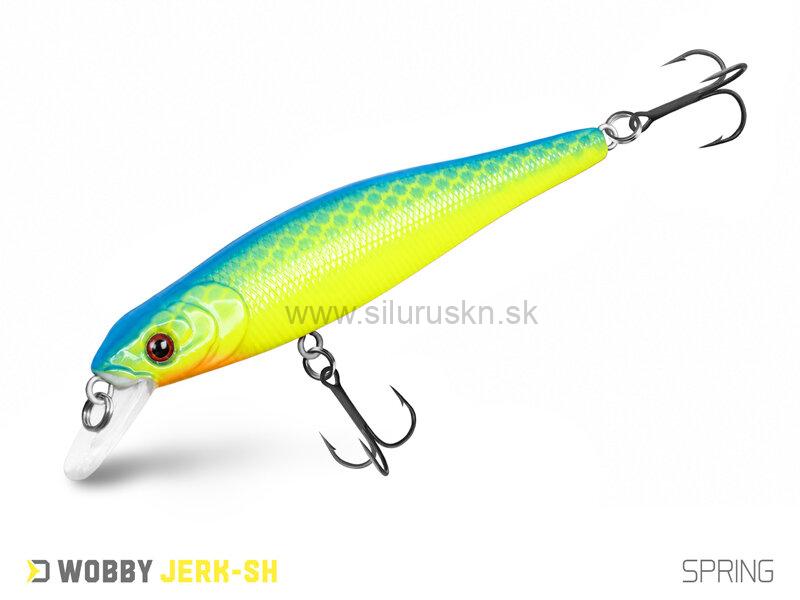 Wobler Delphin Wobby Jerk SH 8cm 6,5g suspending farba Spring