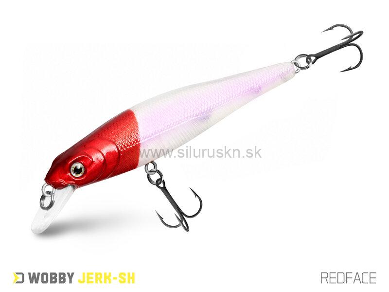 Wobler Delphin Wobby Jerk SH 8cm 6,5g suspending farba Redface
