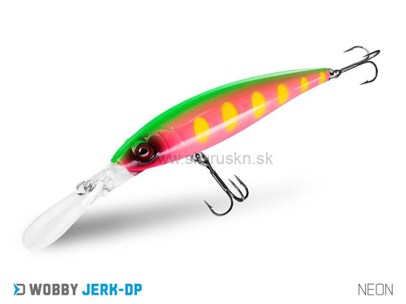 Wobler Delphin Wobby Jerk DP 9cm 12,5g suspending farba Neon