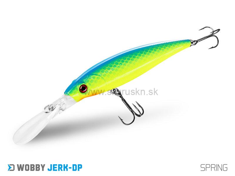 Wobler Delphin Wobby Jerk DP 9cm 12,5g suspending farba Spring