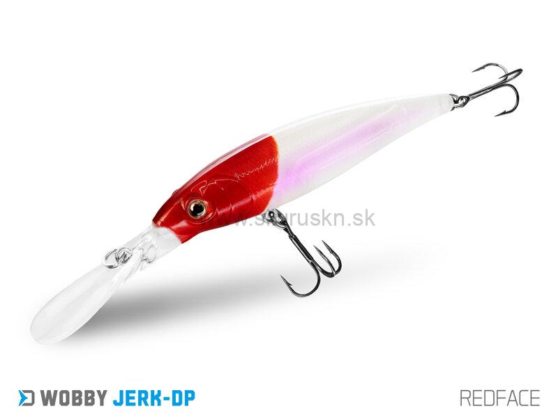 Wobler Delphin Wobby Jerk DP 9cm 12,5g suspending farba Redface