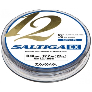 Šnúra Daiwa Saltiga 12 Braid EX+SI multi-color 300m 0,26mm