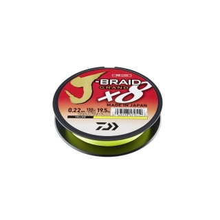 Šnúra Daiwa J-Braid Grand X8 žltá 135m 0,20mm