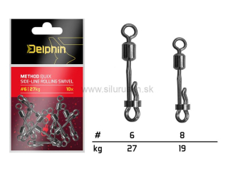 Rýchloobratlík s poistkou Delphin Method QuiX / 10 ks #8/19kg