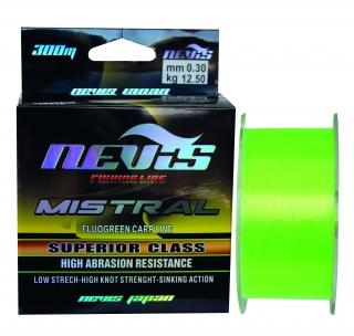 Vlasec NEVIS Mistral Fluo green 300m 0,30mm