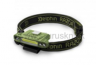 Čelová lampa Delphin RAZOR USB