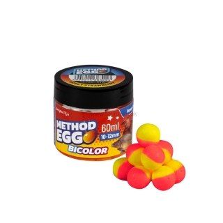 Pelety Benzár Bicolor Method Egg Med-jahoda 10-12mm