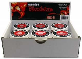 Set gumenných patentiek Haldorádo Bloodworm MIX6 6x30ks 