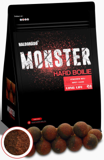 Boilies HALDORADO Monster Hard boilie 24+ 700g Korenistá pečeň
