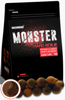 Boilies HALDORADO Monster Hard boilie 24+ 700g Kalamár - Brusnice