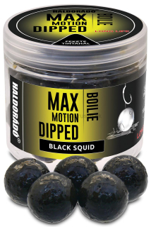 Boilies HALDORADO Max Motion Boilie Dipped 80g 20mm Black Squid