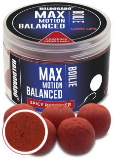 Boilies HALDORADO Max Motion Boilie Balanced 70g 20mm Korenistá červená pečeň